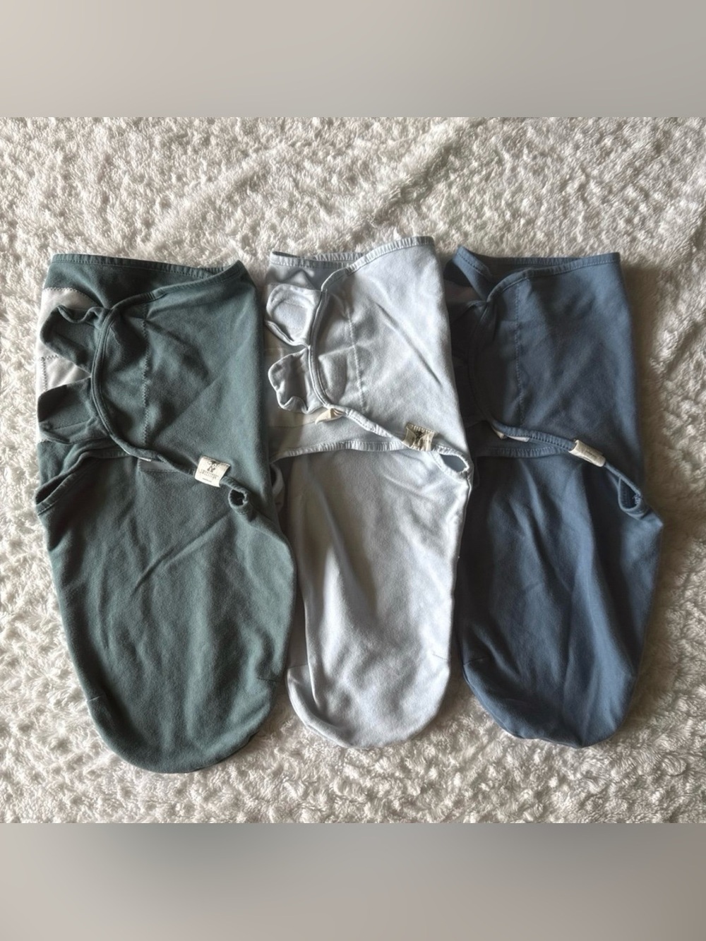 3-Pack Swaddle Set in Teal, Light Blue, and Blue